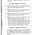 A screenshot of Page 12 of National Oil Pty Ltd, auction sale book. It lists Lot No. 128 -131. Also includes information about removal of building and Anderson Square Information.