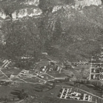 Birds eye view of Glen Davis town. circa 1952