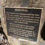 Commemorative stone with the words “This plaque is to commemorate the lives of the men, women and children who lived in Glen Davis during the operational years from 1939 to 1952. In 1950 the population had reached 1800. “When we come back to this valley, we feel like we have come home.” Thank you to all those that assisted in establishing this monument which was unveiled at the Glen Davis Reunion on 4th October 2009. The Glen Davis reunion organizers.